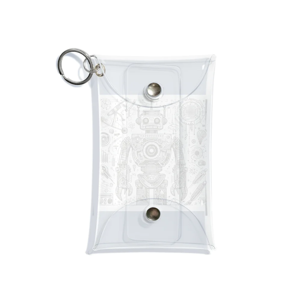 8ball.AI.artのロボット　基盤図 Mini Clear Multipurpose Case