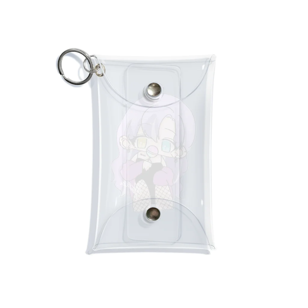 びびのおみせのびび ｻｲﾝ付き（むらさき） Mini Clear Multipurpose Case