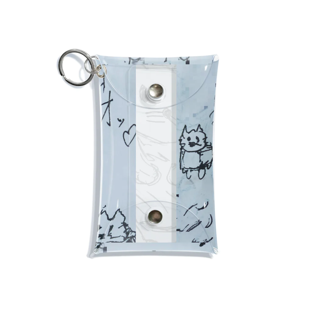 宇宙黒猫キョロちゃんの謎の画伯が描いた宇宙黒猫キョロちゃん Mini Clear Multipurpose Case