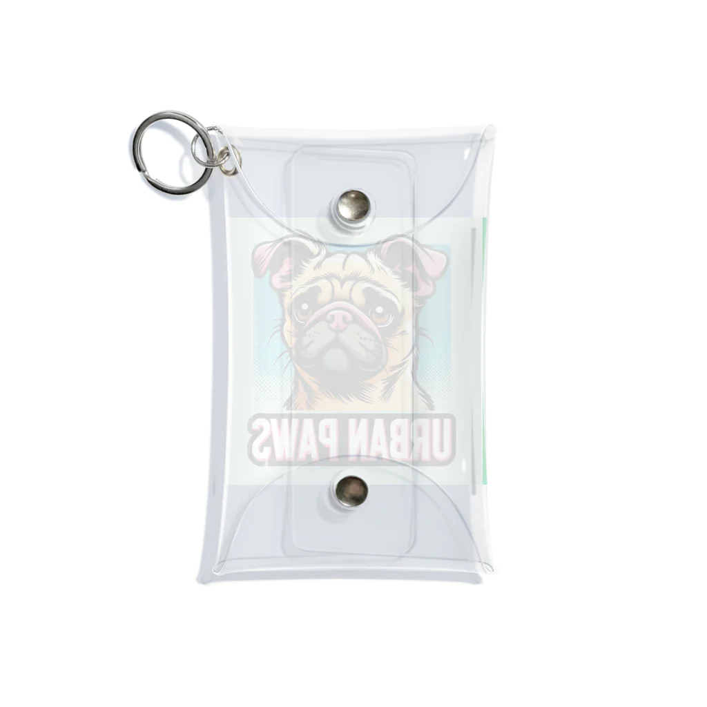 Urban pawsの情けない顔のパグチワワ「Urban paws」 Mini Clear Multipurpose Case