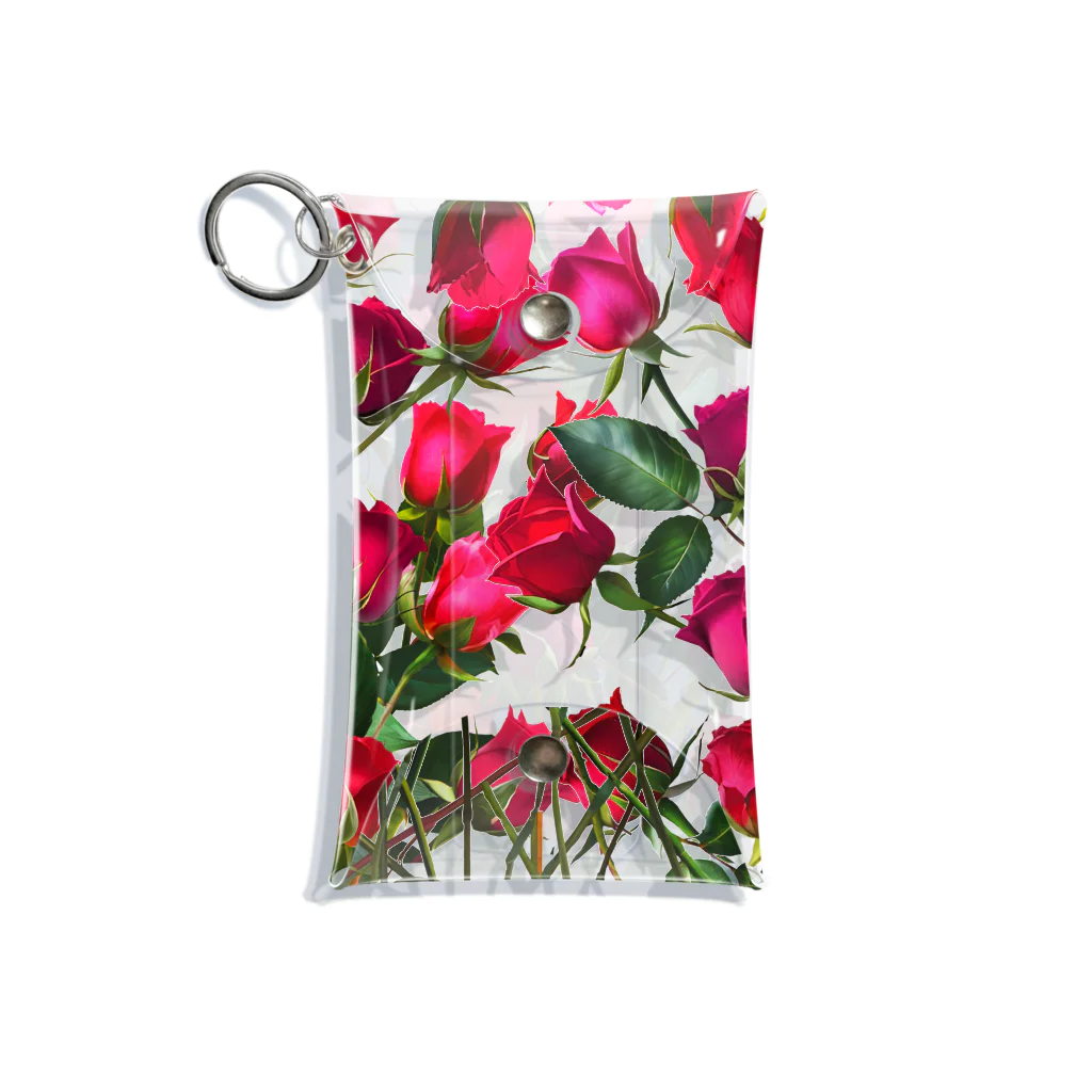 24_Redpink  visual calendarのRedpink 26 Roses Mini Clear Multipurpose Case