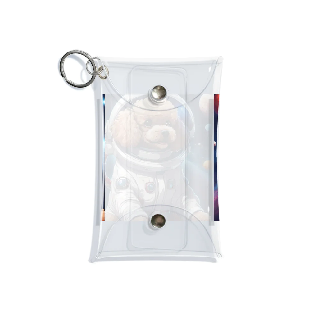 ワンちゃん大好きの宇宙に挑戦するトイプードル Mini Clear Multipurpose Case