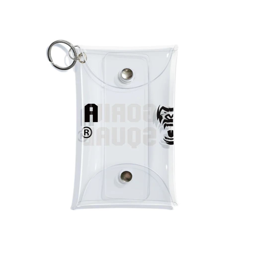 GORILLA SQUAD 公式ノベルティショップのGORILLA SQUAD ロゴ黒 Mini Clear Multipurpose Case