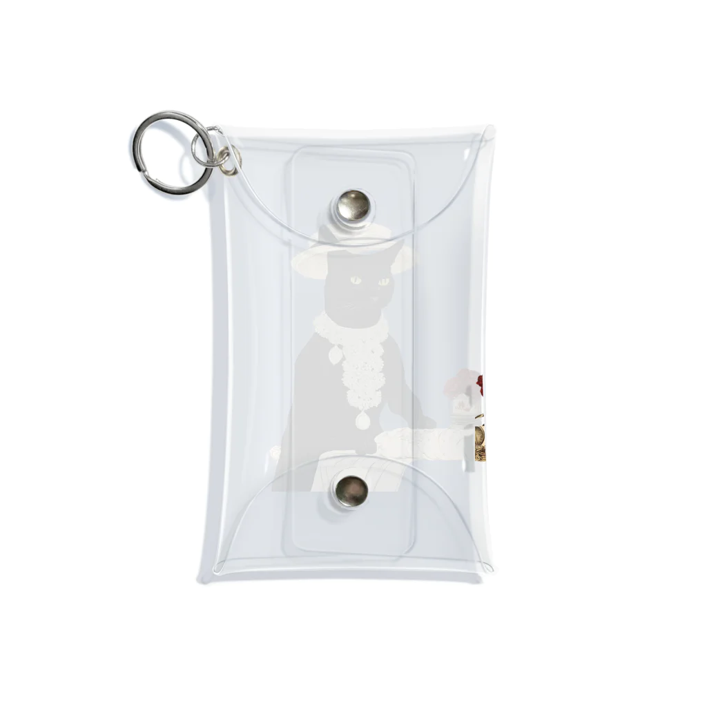 merch_by_kの黒猫のマダムの生地屋でお買い物 Mini Clear Multipurpose Case