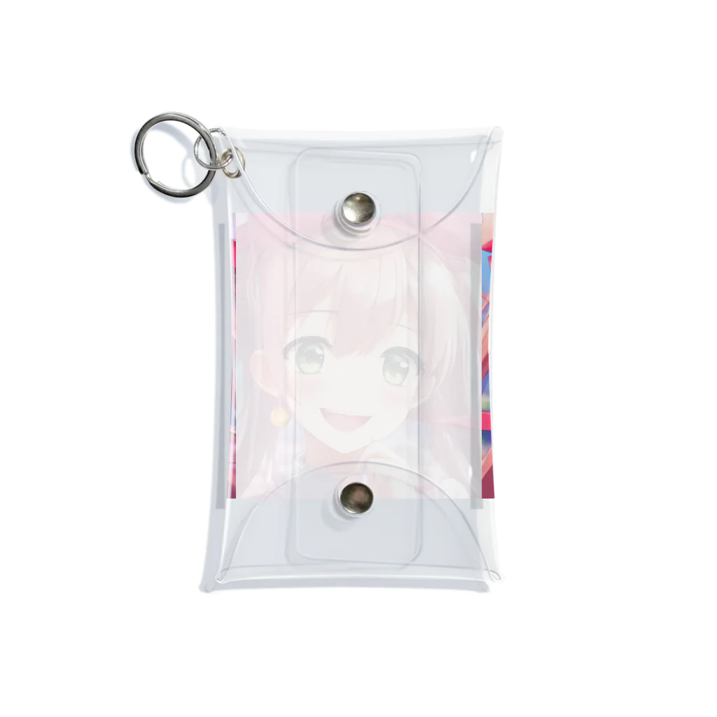 asanonnのリボン付きヘッドバンドな女の子 Mini Clear Multipurpose Case