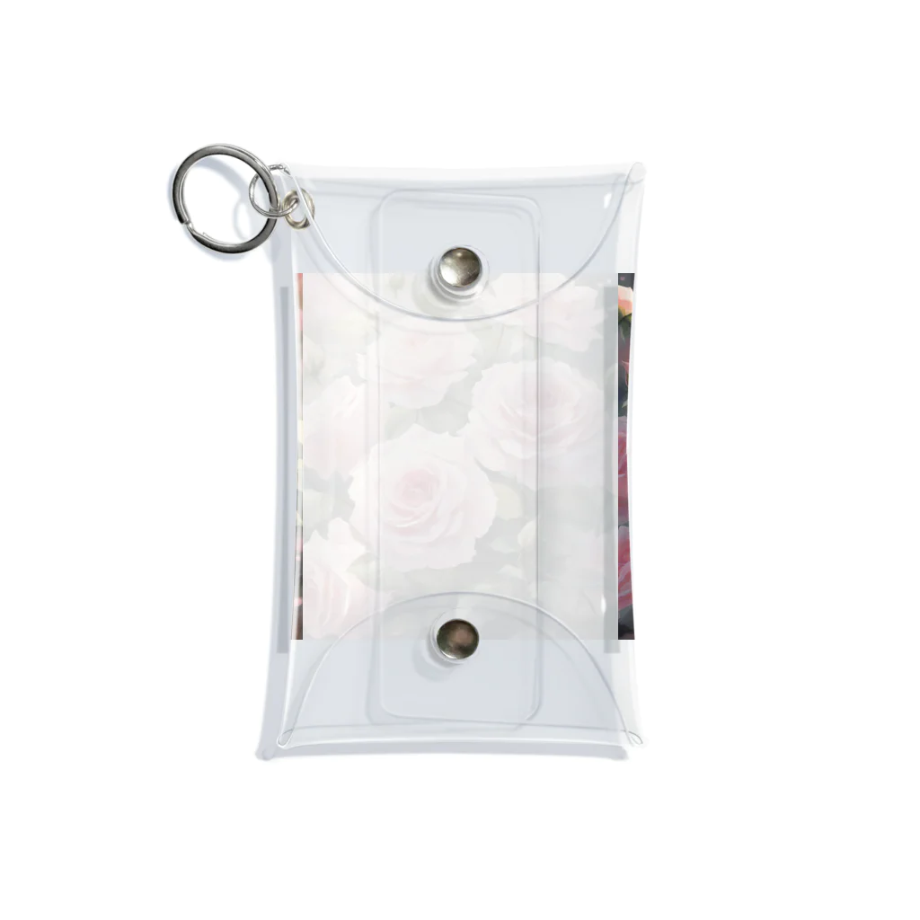 okierazaのペールピンクのバラの花束 Mini Clear Multipurpose Case