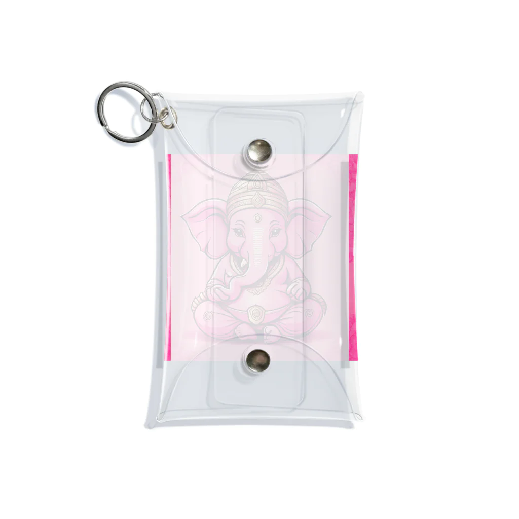 らっきーだよねのピンクガネーシャ　がねちゃん Mini Clear Multipurpose Case