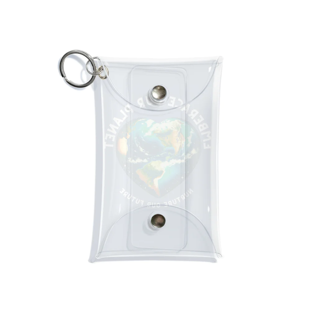 KULIEITAの地球の日　Earth day エコ　地球　ハート Mini Clear Multipurpose Case