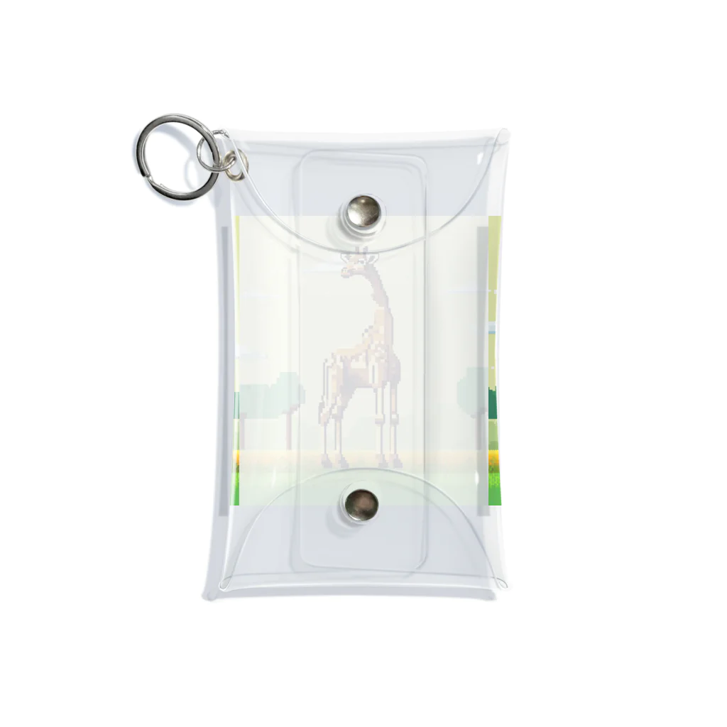 korokoroグッズの草原のキリン Mini Clear Multipurpose Case