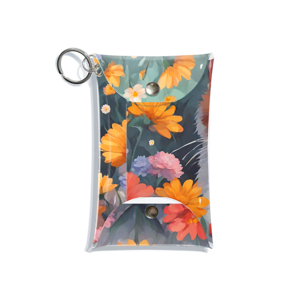 FLOWERアニマルのロココFLOWERキャットコスモス Mini Clear Multipurpose Case