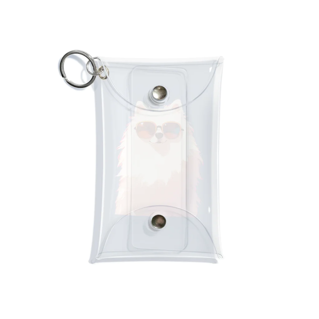 AQUAMETAVERSEのサングラスをかけた、かわいい犬 Marsa 106 Mini Clear Multipurpose Case