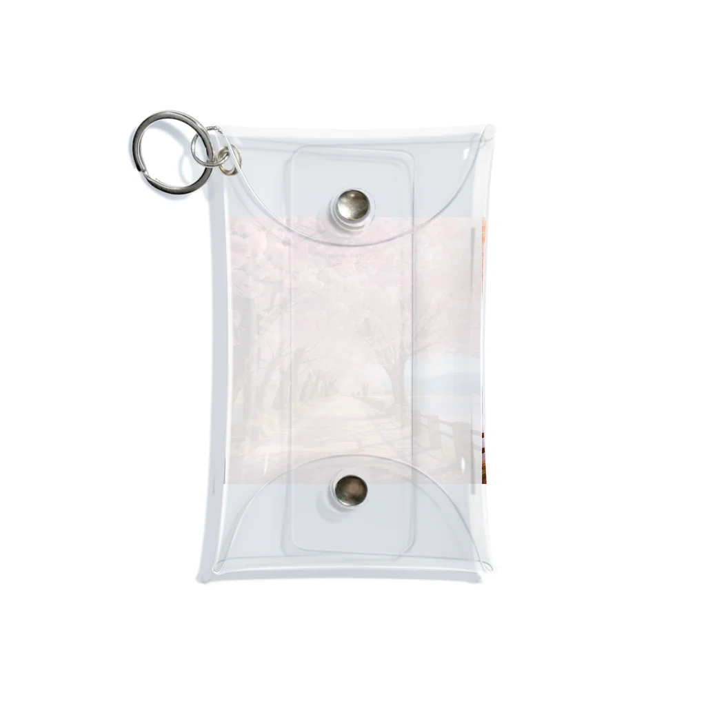 AQUAMETAVERSEの桜並木　なでしこ1478 Mini Clear Multipurpose Case