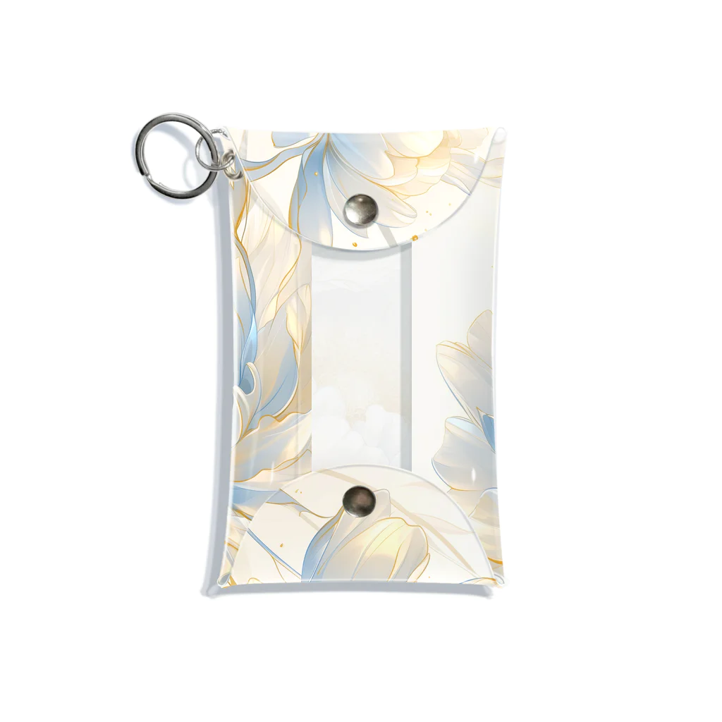 cute styleのLucky Flower Silver Blue Mini Clear Multipurpose Case