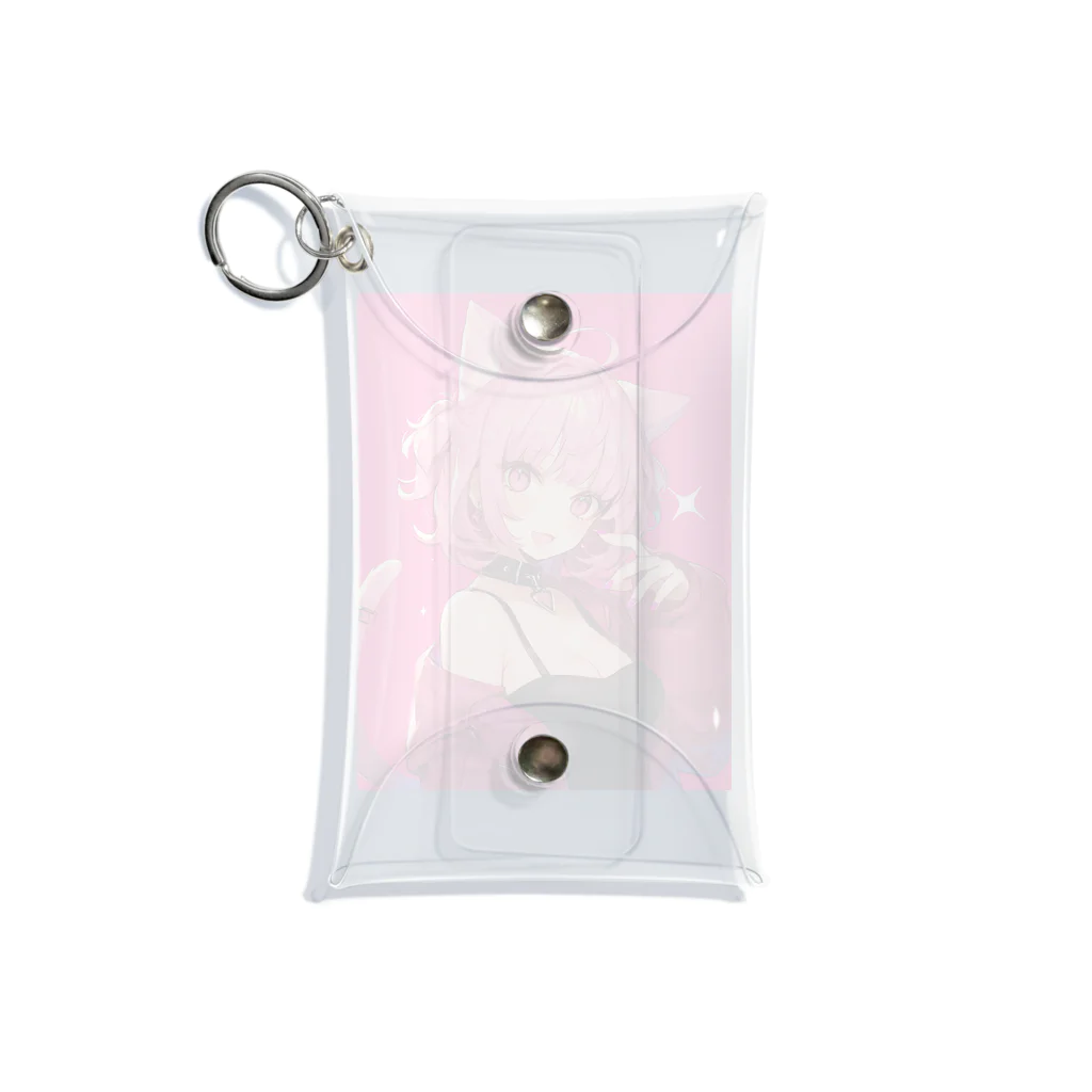 AQUAMETAVERSEのピンクのチャーム Marsa 106 Mini Clear Multipurpose Case