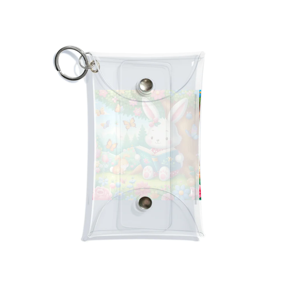 atu-daruma77の可愛らしいウサギが描かれた絵本 Mini Clear Multipurpose Case