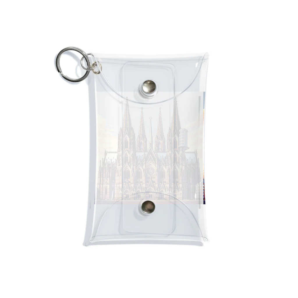 Pixel Art Goodsのケルン大聖堂（pixel art） Mini Clear Multipurpose Case