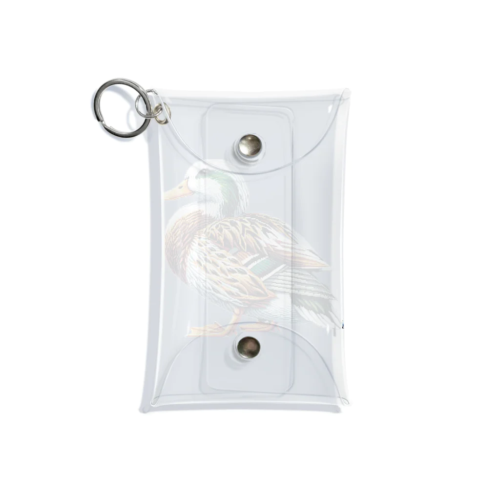 Pixel Art Goodsのカモ（pixel art） Mini Clear Multipurpose Case