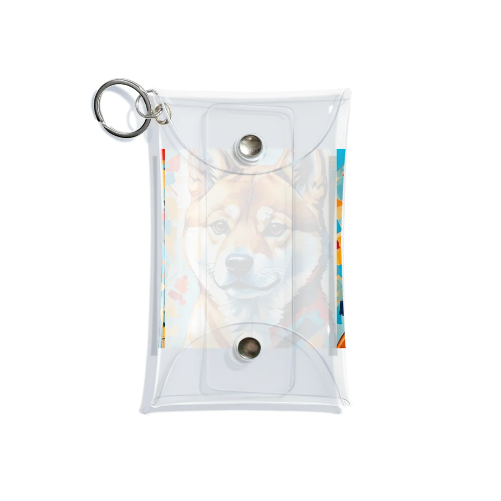 KAPPA TRAVEL GOの柴犬の幾何学 Mini Clear Multipurpose Case