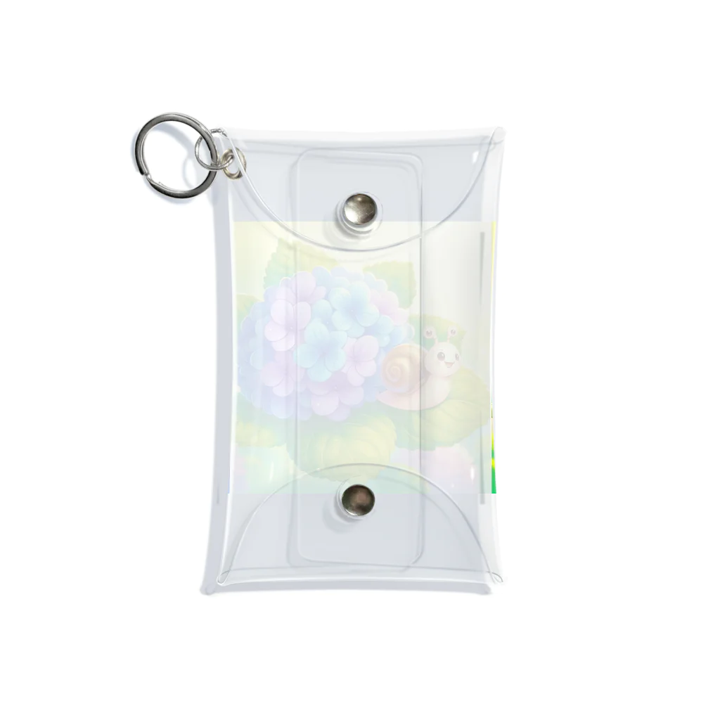 かるるんショップのあじさいとカタツムリ　雨上がり Mini Clear Multipurpose Case