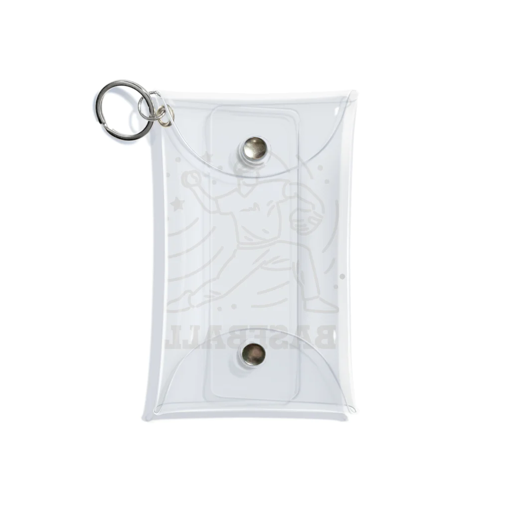 nndesignのBASEBALL LEFT PITCHER Mini Clear Multipurpose Case