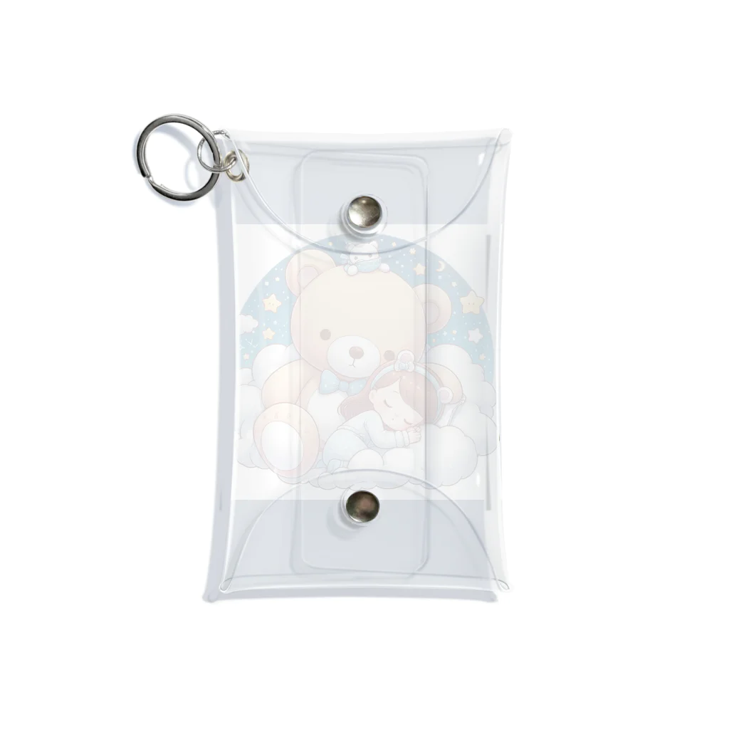 Lei Lei Shopの可愛いくまちゃんと女の子のグッツです Mini Clear Multipurpose Case