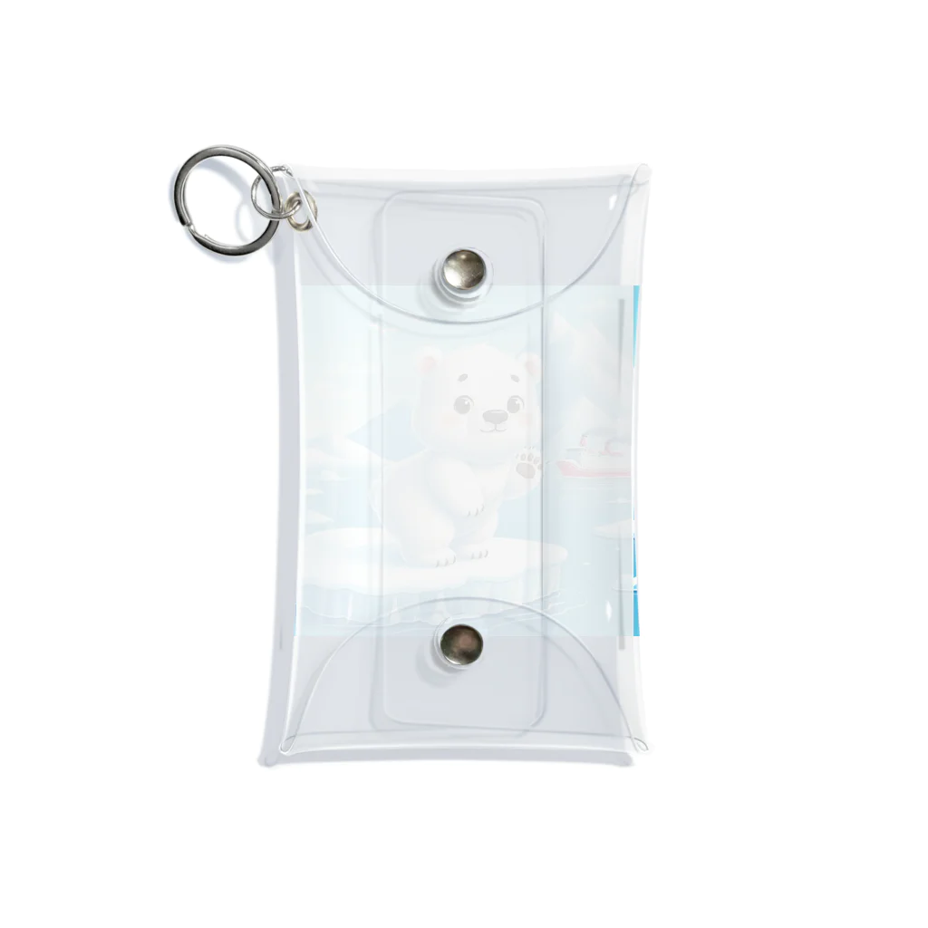 tmghillのキュートなシロクマのキャラクター Mini Clear Multipurpose Case