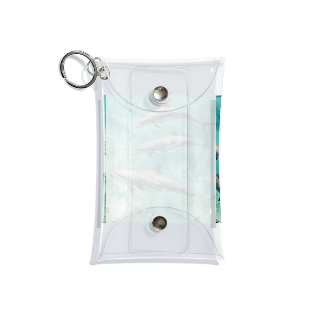 ma_kagawaのハワイのイルカ Mini Clear Multipurpose Case