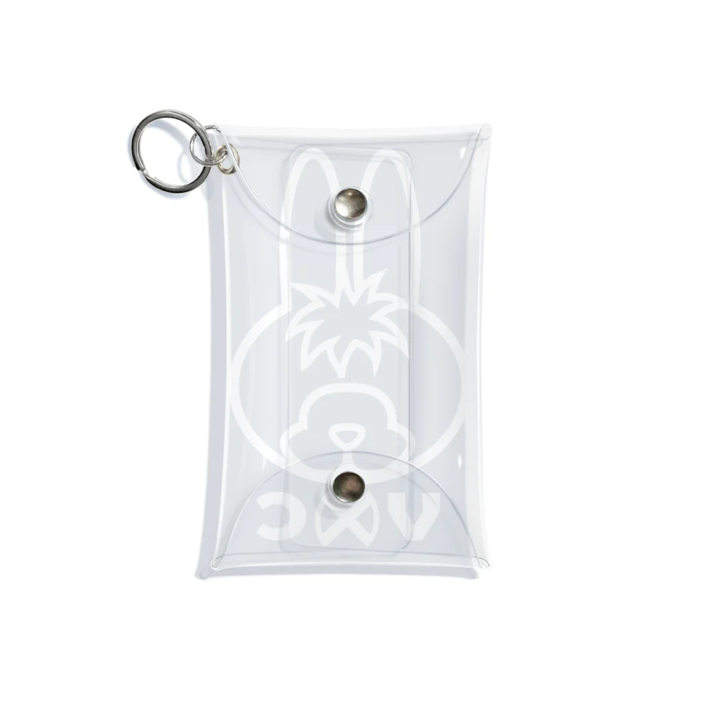 VIRTUAL CROSSのRabbit Logo white Mini Clear Multipurpose Case