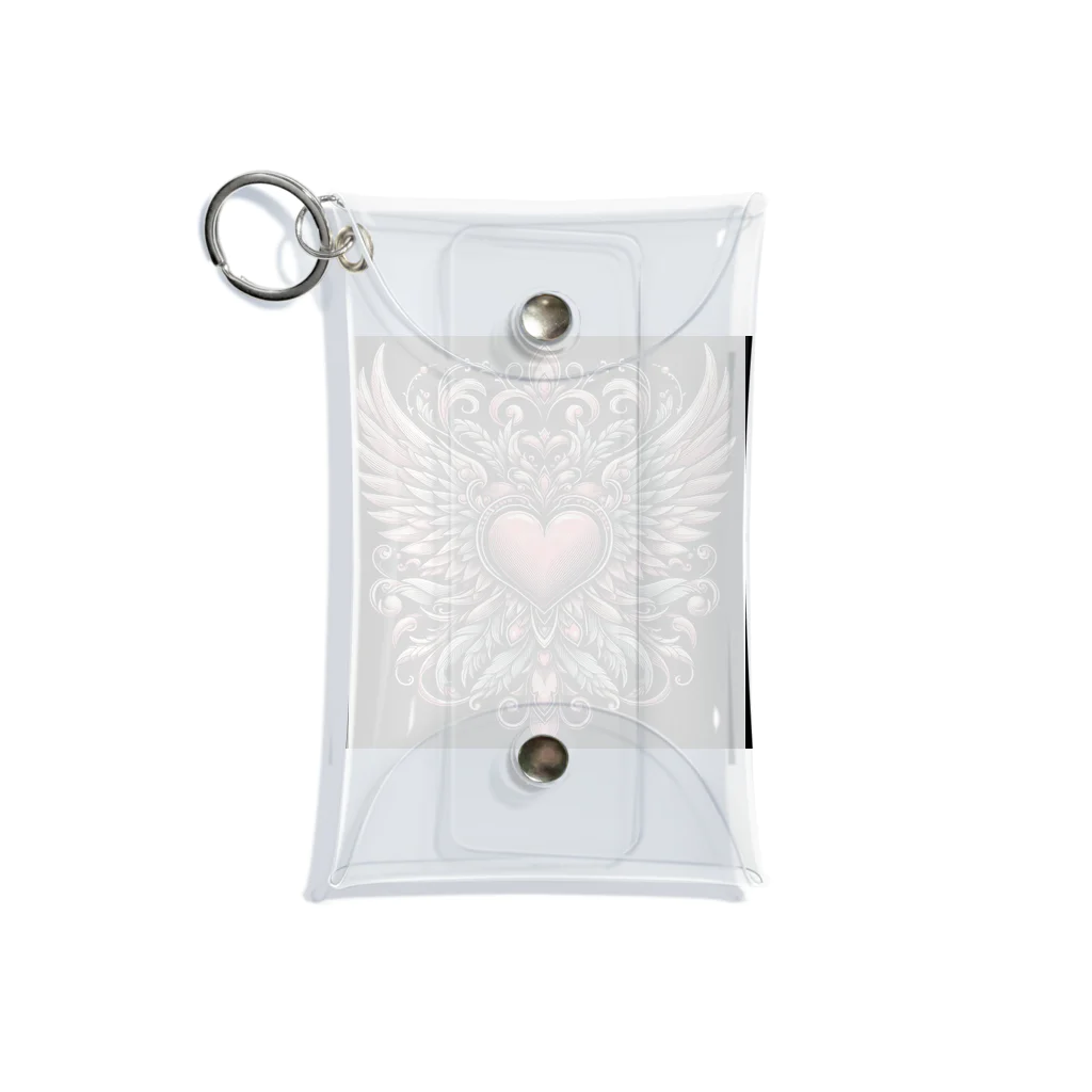 wワンダーワールドwのWING HEART001 Mini Clear Multipurpose Case