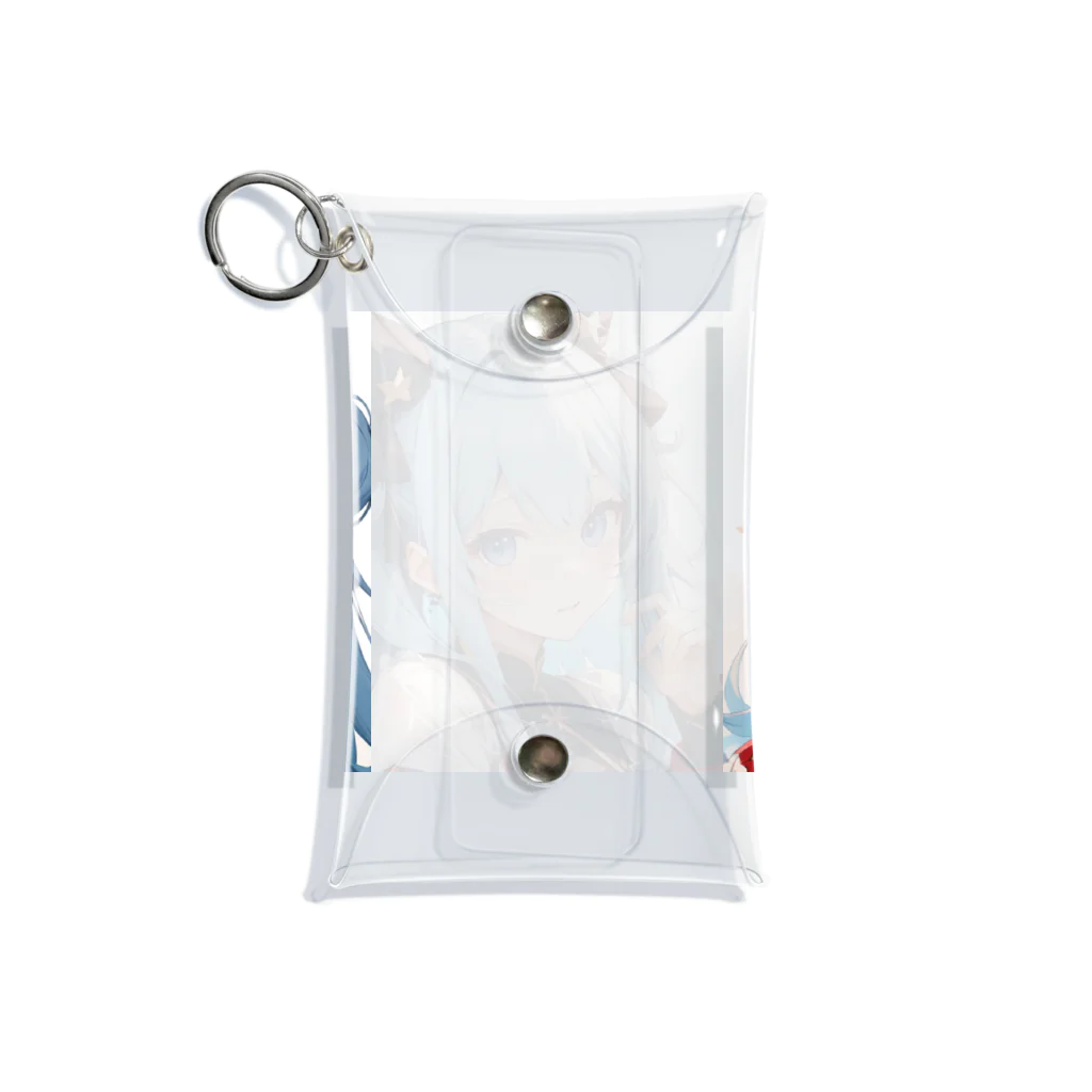 hazukimikanのあおにゃん Mini Clear Multipurpose Case