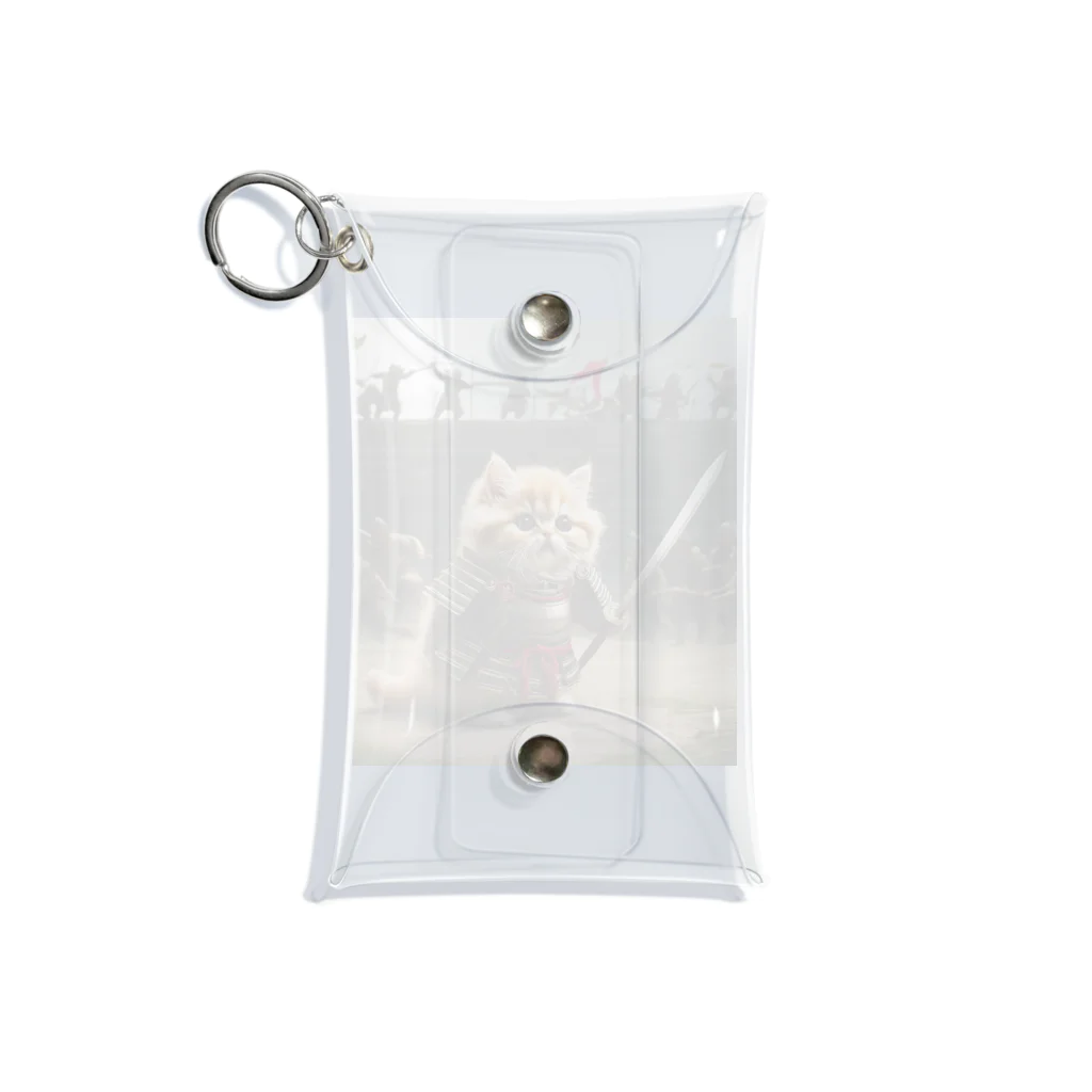 もふもふ日本史の剣もつねこ Mini Clear Multipurpose Case