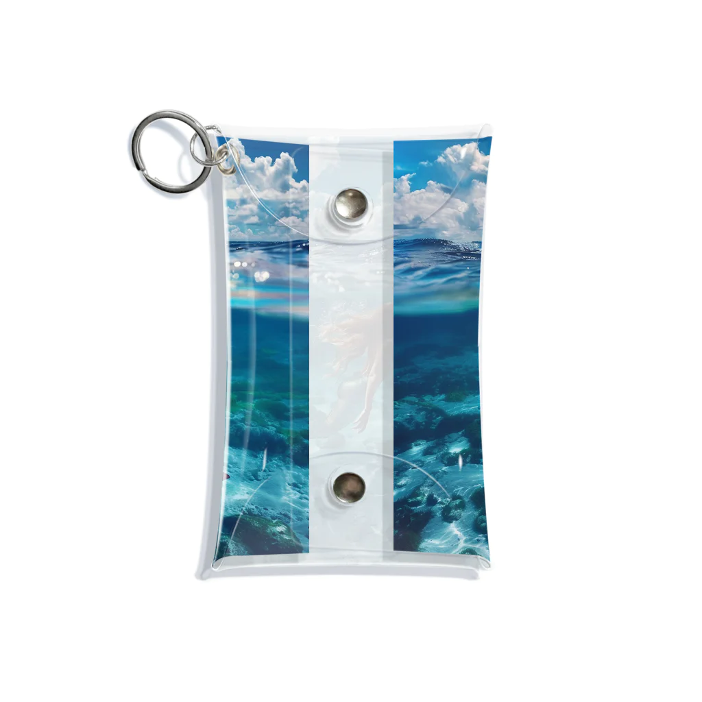 AQUAMETAVERSEのモルジブの大海原で人魚が泳いでいますsanae2074 Mini Clear Multipurpose Case