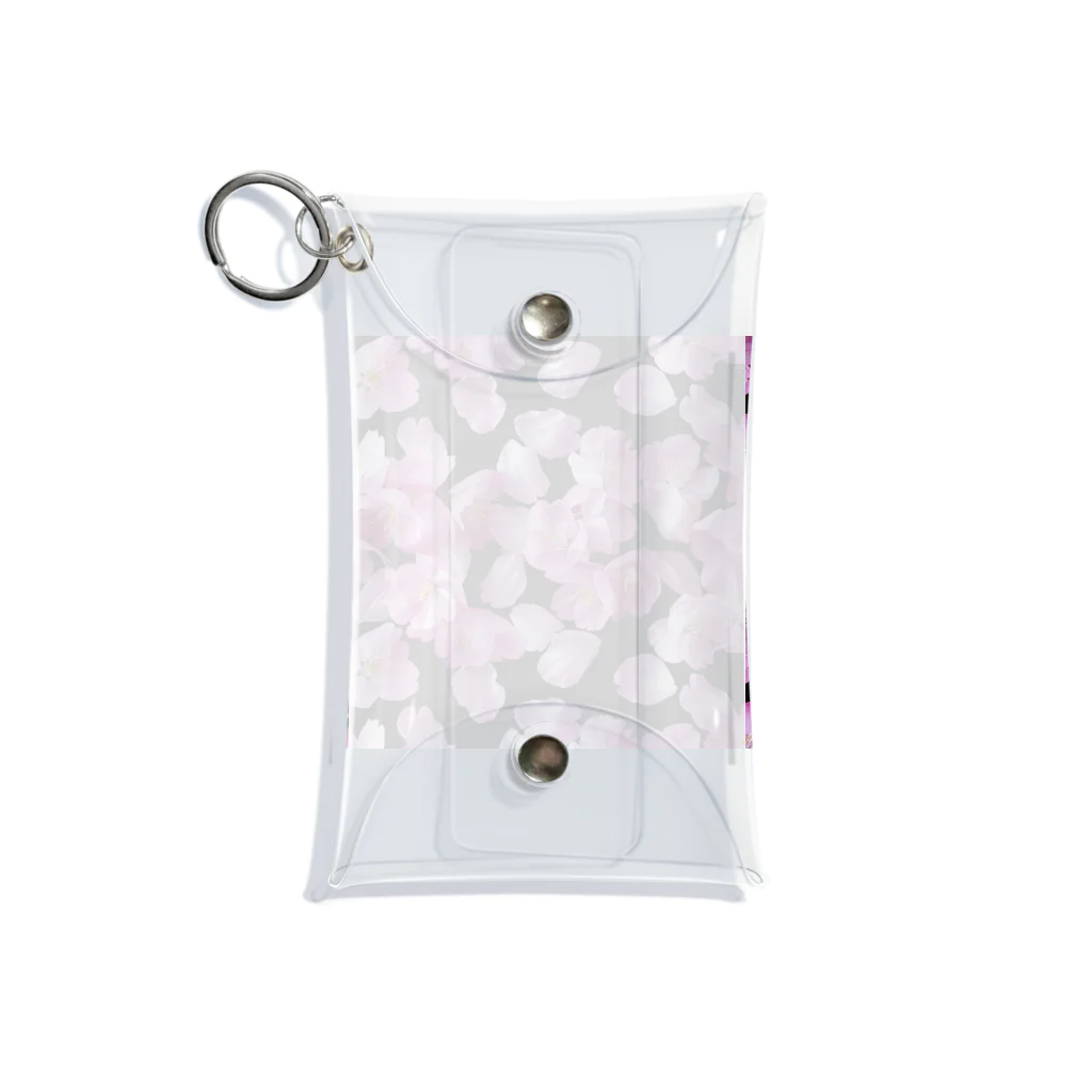 オンラインショップイエローリーフのピンクの花　鮮やか Mini Clear Multipurpose Case