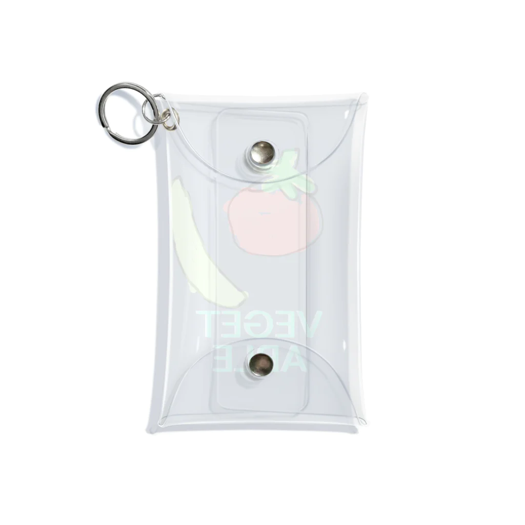 顔面チンパンジーラップのレベルは一般人のベジぐっず Mini Clear Multipurpose Case