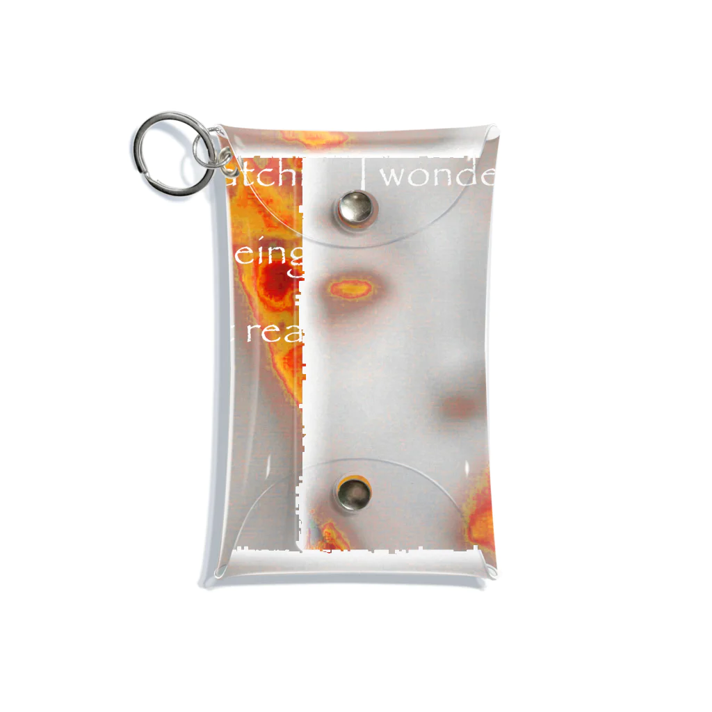 Kazumichi Otsubo's Souvenir departmentの A woman looking down ~ with text Mini Clear Multipurpose Case