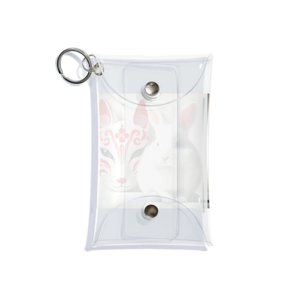 AtelierY2の狐面と兎 Mini Clear Multipurpose Case