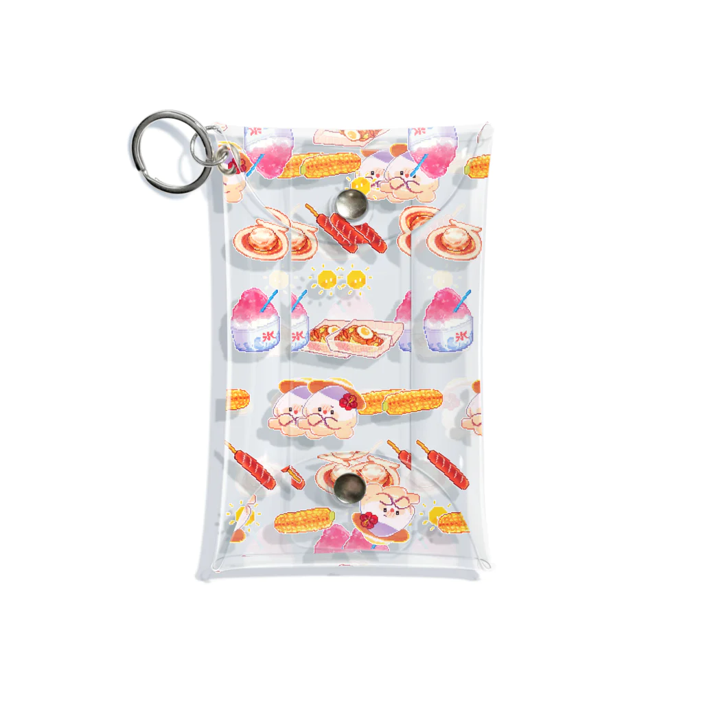 おいし〜フードの夏まっさかり・ピクセルイカ焼き Mini Clear Multipurpose Case