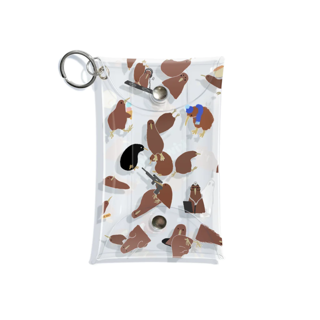 ningen_lifeのkiwi_life（総柄）/ミニマルチケース Mini Clear Multipurpose Case