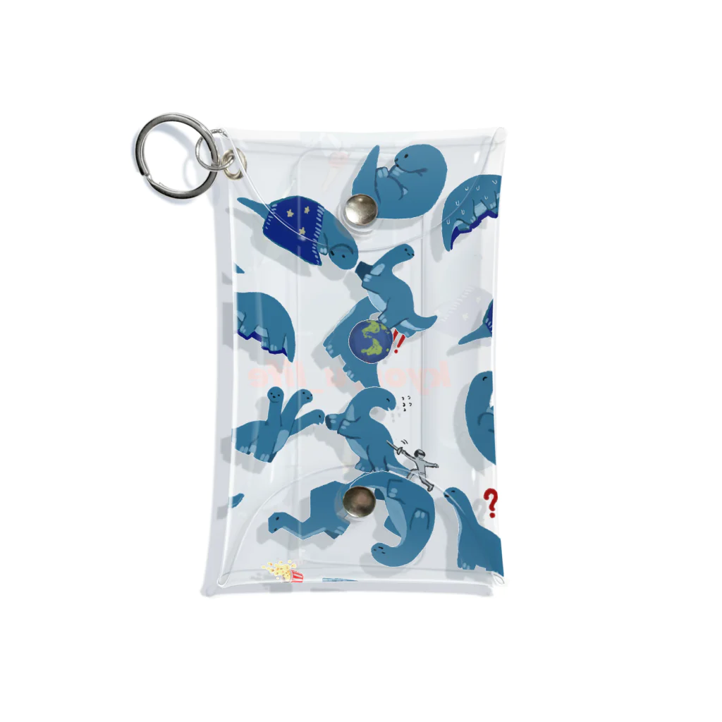 ningen_lifeのkyoryu_life（総柄）/ミニマルチケース Mini Clear Multipurpose Case