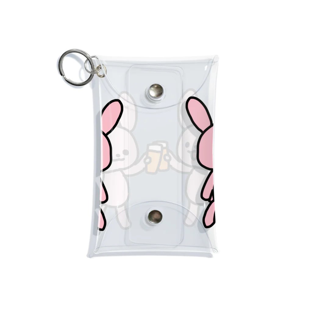 mimicnのお店のかんぱいうさ Mini Clear Multipurpose Case