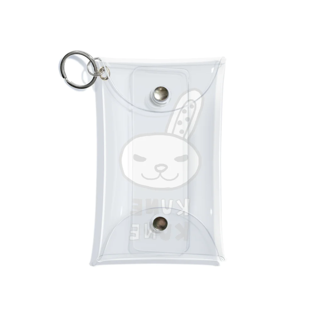 kune-kuneのくろたまウサギ　クネクネTシャツ Mini Clear Multipurpose Case