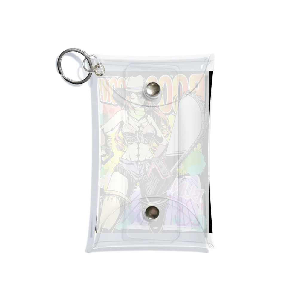 illust_designs_labのアメリカンコミック（アメコミ）風 セクシーなチェーンソーを持ったカウガール Mini Clear Multipurpose Case