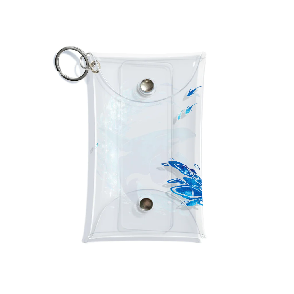 ラシマ工房のBlue World Children_orca blue design Mini Clear Multipurpose Case