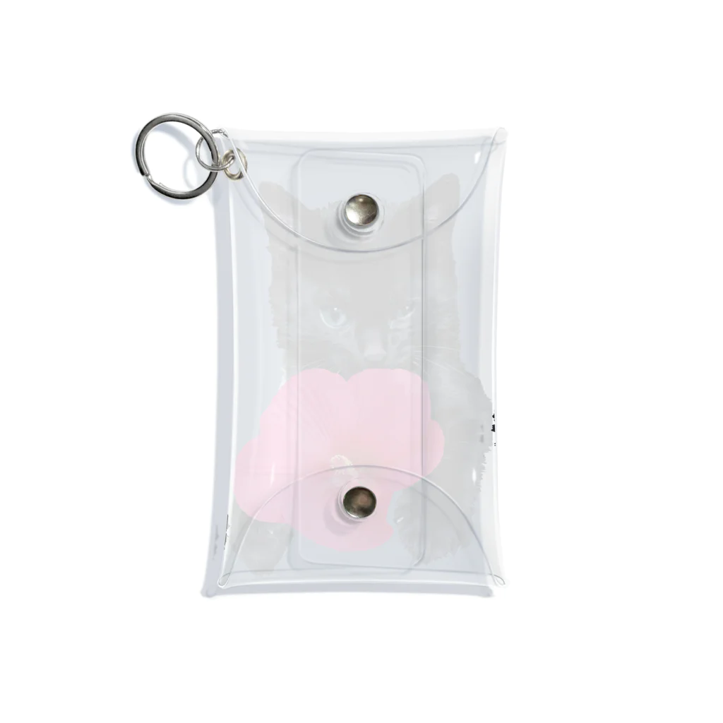 Flutterの猫吸いソロ Mini Clear Multipurpose Case