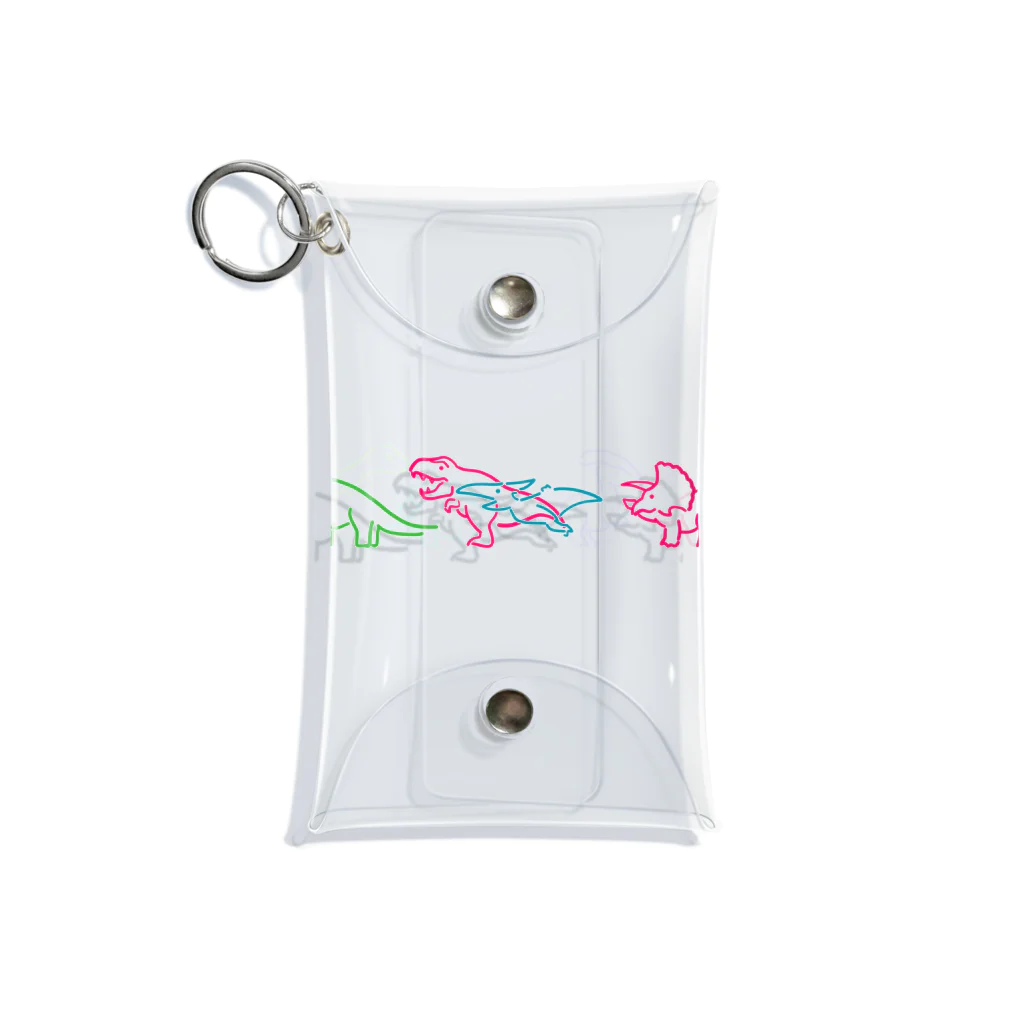 茉莉香｜MarikaのDINOSAURS Multi Colour Mini Clear Multipurpose Case