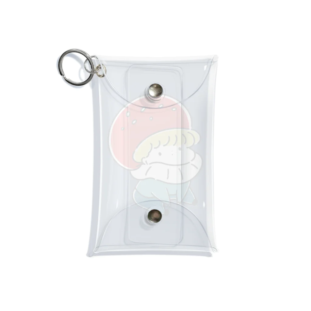 mushroomのおすわりきのピーミニクリアケース Mini Clear Multipurpose Case