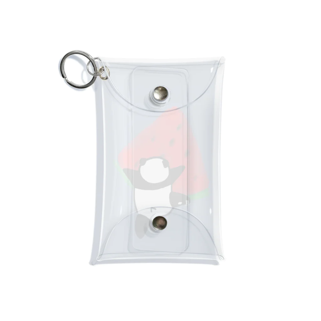 fuuu!のスイカによじのぼってくるパンダ🍉🐼 Mini Clear Multipurpose Case