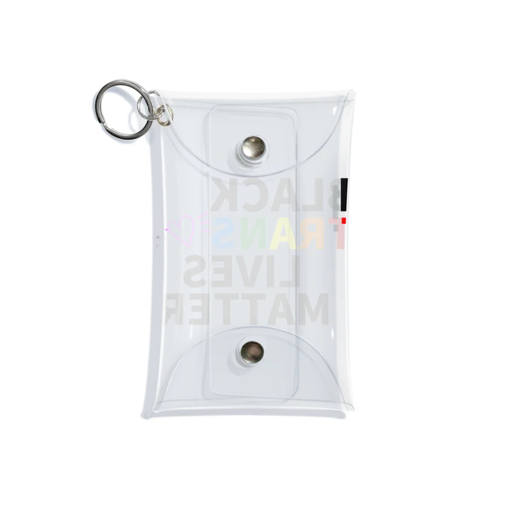 RIRI_designのBLACK TRANS LIVES MATTER（ブラック・トランス・ライブス・マター） Mini Clear Multipurpose Case