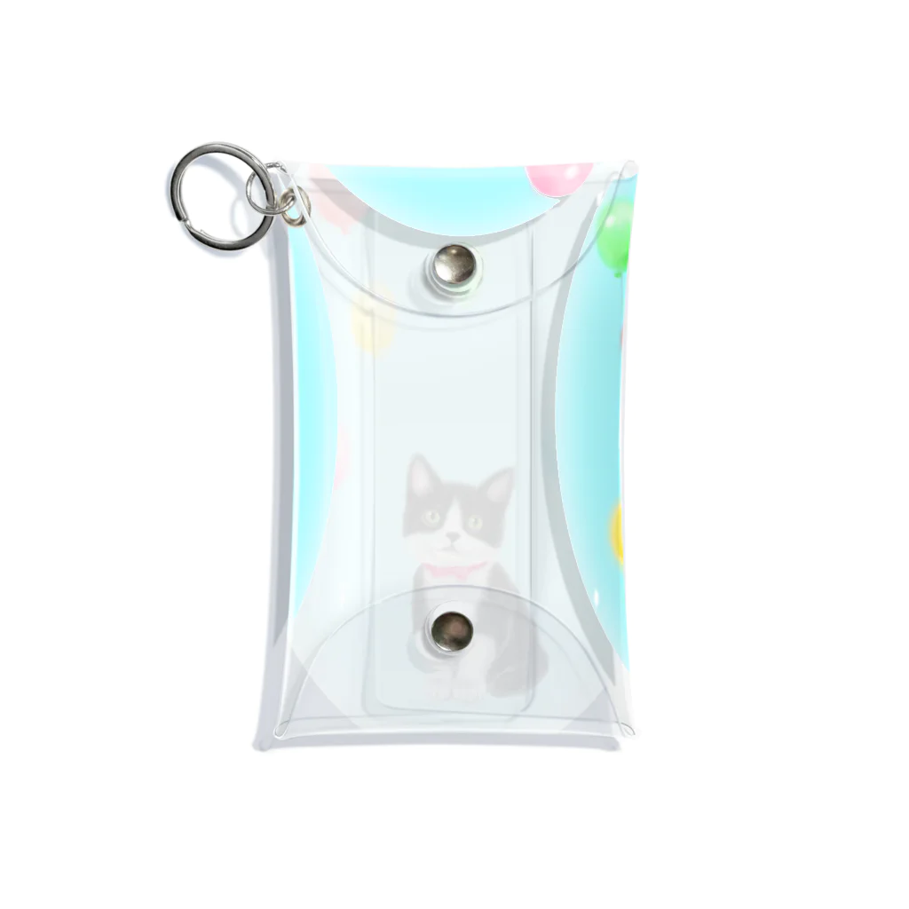 Ａｔｅｌｉｅｒ　Ｈｅｕｒｅｕｘの～Dream～ハチワレ子猫ちゃんと風船 Mini Clear Multipurpose Case