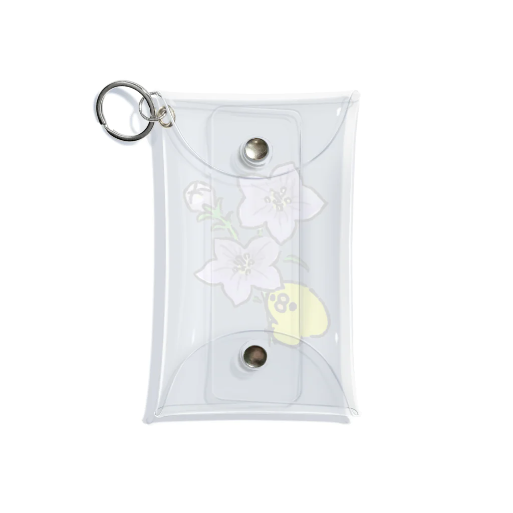 ぴよたそ商店のききょうの花とぴよたそ Mini Clear Multipurpose Case